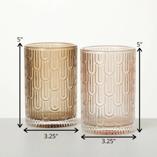 Deals ๐งจ Sullivans 5 In Blushing Glass Candle Holders - Set Of 2; Pink - 3.25"L X 3.25"W X 5"H โจ 8 Deals ๐งจ Sullivans 5 In Blushing Glass Candle Holders - Set Of 2; Pink - 3.25"L X 3.25"W X 5"H โจ - Image 6