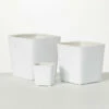 Outlet ⌛ Sullivans Ribbed White Square Ceramic Planters - Set Of 3 👍 -Sullivans Sales unnamed file 3224