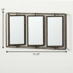 New 👏 Sullivans Rectangular Triple Wall Mirror 🤩 -Sullivans Sales unnamed file 323
