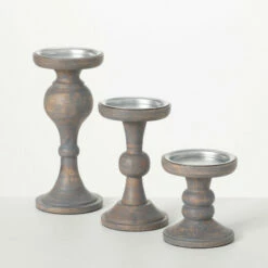 Discount 😉 Sullivans Hand-Rubbed Turned Pedestals - Set Of 3 👏