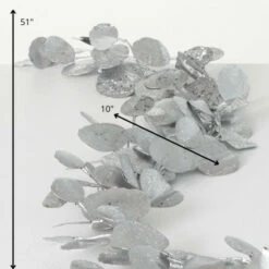 Cheap 🎉 Sullivans 51" Artificial Sheer Silver-Dollar Garland - Silver ✔️ -Sullivans Sales unnamed file 3252