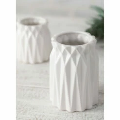 Buy ✨ Sullivans 2-piece Origami White Ceramic Vase Set 😉 -Sullivans Sales unnamed file 3280