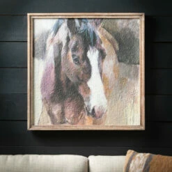 Promo 🌟 Sullivans 24.5 In. Wood Framed Horse Wall Decor; Brown ⌛ -Sullivans Sales unnamed file 3327