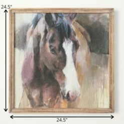 Promo 🌟 Sullivans 24.5 In. Wood Framed Horse Wall Decor; Brown ⌛ -Sullivans Sales unnamed file 3329
