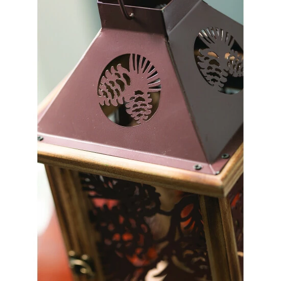 Flash Sale ❤️ Sullivans Pinecone Iron Lantern - 6.25"L X 6.25"W X 13.75"H 🧨 4 Flash Sale ❤️ Sullivans Pinecone Iron Lantern - 6.25"L X 6.25"W X 13.75"H 🧨 - Image 2