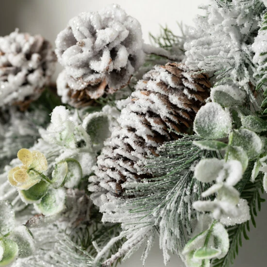 Outlet ๐ Sullivans 24" Flocked Pine Artificial Wreath โ 4 Outlet ๐ Sullivans 24" Flocked Pine Artificial Wreath โ - Image 2