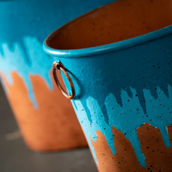 Discount ๐ Sullivans Waterfall Edge Oblong Metal Planters - Set Of 2 ๐ 4 Discount ๐ Sullivans Waterfall Edge Oblong Metal Planters - Set Of 2 ๐ - Image 2