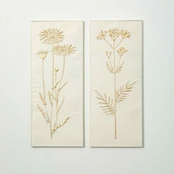 New 🛒 Sullivans Gold-Brushed Botanical Panels - Set Of 2 🎉