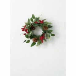 Budget 🛒 Sullivans 12" Pine & Berry Artificial Mini Wreath 🤩