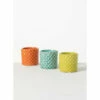 New 🎁 Sullivans Ceramic Multicolor Mini Planters - Set Of 3 - 3"L X 3"W X 3"H ✔️ -Sullivans Sales unnamed file 3423