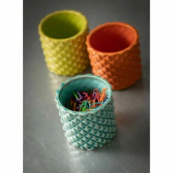 New 🎁 Sullivans Ceramic Multicolor Mini Planters - Set Of 3 - 3"L X 3"W X 3"H ✔️ -Sullivans Sales unnamed file 3425