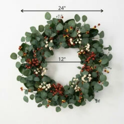 Brand new 🛒 Sullivans 24" Eucalyptus & Berry Artificial Wreath 🎁 -Sullivans Sales unnamed file 3437