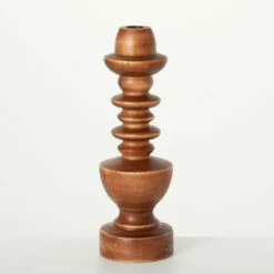 Flash Sale 👏 Sullivans 12 In Shapely Candlestick Holder; Brown - 4"L X 4"W X 12"H; 4"L X 4"W X 12"H 👏