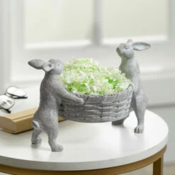 Flash Sale 🔔 Sullivans Whitewashed Bunnies & Basket 🎉 -Sullivans Sales unnamed file 350