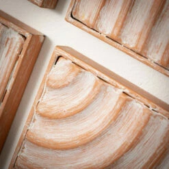 Wholesale 🤩 Sullivans 16.25 In. Grooved Metal Wall Quartet - Set Of 4; Orange ❤️ -Sullivans Sales unnamed file 3536