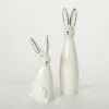 Promo ✨ Sullivans 7.25 In. And 11 In. Abstract Porcelain Bunnies - Set Of 2; White 🔔 -Sullivans Sales unnamed file 3561