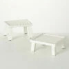 Best Sale 😉 Sullivans 3.5 In. And 5 In. White-Washed Wood Riser - Set Of 2; White 👍 -Sullivans Sales unnamed file 3564
