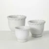Discount 🧨 Sullivans White Scalloped Edge Ceramic Planter - Set Of 3 ❤️ -Sullivans Sales unnamed file 3574