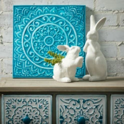 Promo 💯 Sullivans Glazed Tabletop Decorative Bunny Sculpture - Set Of 2 🌟 -Sullivans Sales unnamed file 3638