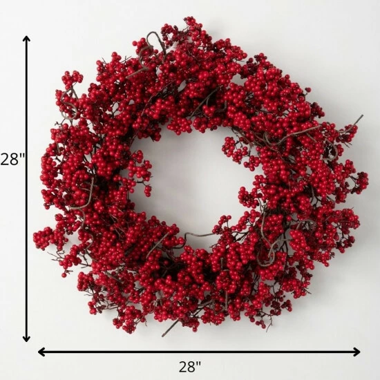 Best Pirce ⌛ Sullivans 28" Artificial Red Berry Wreath ✨ 6 Best Pirce ⌛ Sullivans 28" Artificial Red Berry Wreath ✨ - Image 4