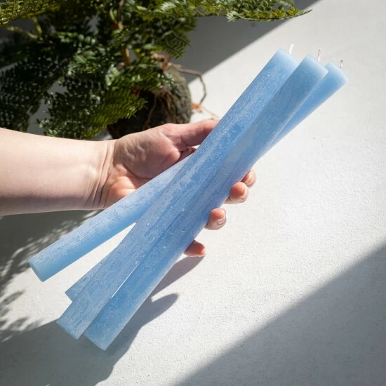 Buy โ Sullivans Crystal Blue Timber Tapers - Set Of 12 ๐ 4 Buy โ Sullivans Crystal Blue Timber Tapers - Set Of 12 ๐ - Image 2