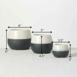 Top 10 👍 Sullivans Ceramic Black And White Planter - Set Of 3 🎉 -Sullivans Sales unnamed file 3696