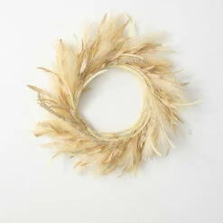 New ✨ Sullivans Artificial 23.5" Plume Grass & Berry Wreath 🧨