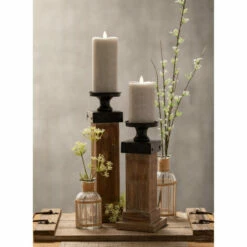 New 👍 Sullivans 5" Frosted Patterned LED Pillar Candle 🎁 -Sullivans Sales unnamed file 3740