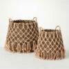 Outlet 🎁 Sullivans Boho Basket With Macrame Layer - Set Of 2 😉 -Sullivans Sales unnamed file 3780