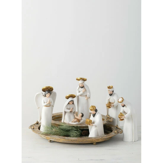 New ๐ Sullivans Rustic Gold Metal Tray - Set Of 2 - 23"L X 17.5"W X 3"H; 18"L X 13"W X 3"H ๐ฅฐ 4 New ๐ Sullivans Rustic Gold Metal Tray - Set Of 2 - 23"L X 17.5"W X 3"H; 18"L X 13"W X 3"H ๐ฅฐ - Image 2