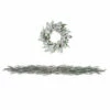 Best Pirce ✨ Sullivans 24" Artificial Flocked Pine Wreath And 6'9" Weeping Pine With Snow Garland Set 👍 -Sullivans Sales unnamed file 3824
