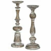 Cheapest 😀 Sullivans Vintage Wooden Carved Candlesticks - Set Of 2 - 5"L X 5"W X 18.25"H, 6"L X 6"W X 16.75"H 😉