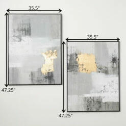Coupon 🔔 Sullivans 47.25 In. Contemporary Gray Wall Art - Set Of 2; Gray 🧨 -Sullivans Sales unnamed file 3875