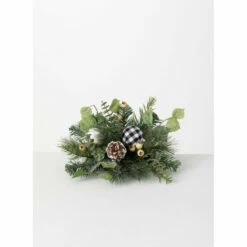 Deals 👍 Sullivans Flocked Plaid Pine Orb 💯