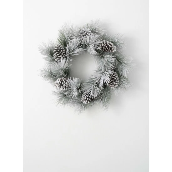 Promo ๐ Sullivans 26" Artificial Flocked Pine Wreath And 6'9" Weeping Pine With Snow Garland Set โ 5 Promo ๐ Sullivans 26" Artificial Flocked Pine Wreath And 6'9" Weeping Pine With Snow Garland Set โ - Image 3