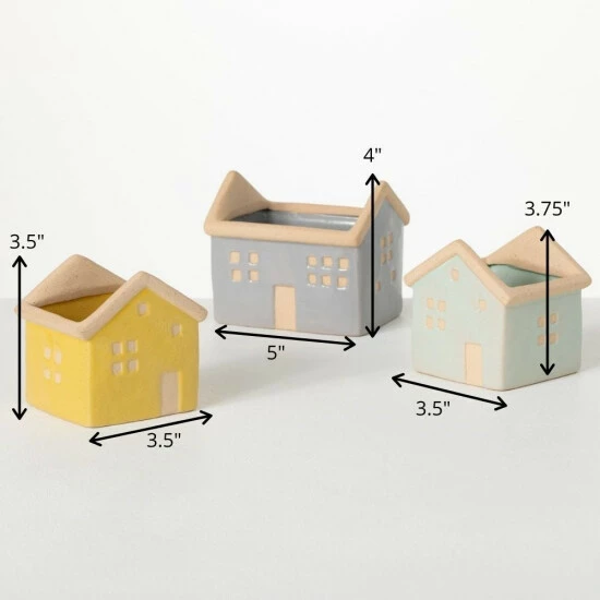 Top 10 ๐ Sullivans Painted Pastel House Ceramic Planters - Set Of 3 ๐ 6 Top 10 ๐ Sullivans Painted Pastel House Ceramic Planters - Set Of 3 ๐ - Image 4