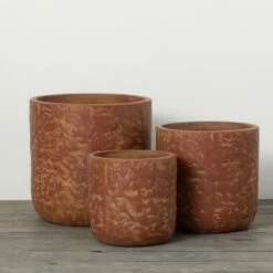 Best reviews of 😍 Sullivans 10 In., 12.5 In. And 15 In. Mottled Rust Planter - Set Of 3; Copper 💯