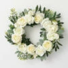 New 🔥 Sullivans Artificial 23" Creamy White Rose Wreath 🧨