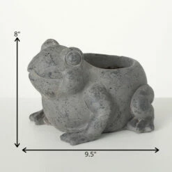 Outlet ✔️ Sullivans 8 In. Charcoal Gray Frog Planter; Gray ❤️ -Sullivans Sales unnamed file 4098