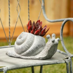 Cheapest ✨ Sullivans 6 In. Charcoal Gray Snail Planter; Gray 👏 -Sullivans Sales unnamed file 4101