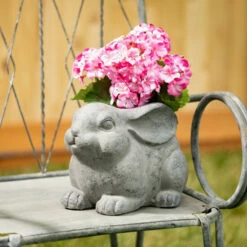 Best deal 👍 Sullivans 8.5 In. Charcoal Gray Rabbit Planter; Gray 🌟 -Sullivans Sales unnamed file 4105