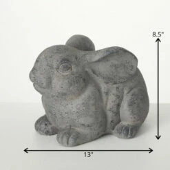 Best deal 👍 Sullivans 8.5 In. Charcoal Gray Rabbit Planter; Gray 🌟 -Sullivans Sales unnamed file 4106