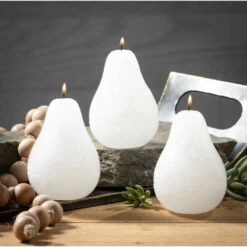Hot Sale 🎁 Sullivans White Timber Pear Candles - Set Of 3 😀 -Sullivans Sales unnamed file 4124