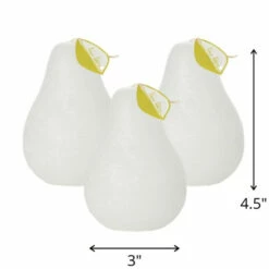Hot Sale 🎁 Sullivans White Timber Pear Candles - Set Of 3 😀 -Sullivans Sales unnamed file 4128
