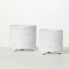 Cheapest 💯 Sullivans Whitewash Textured Footed Ceramic Planters - Set Of 2 😉 -Sullivans Sales unnamed file 4144