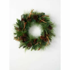 Coupon 🎉 Sullivans 28" Artificial Pine & Antler Wreath And 6' Pine, Berry And Cone Garland Set ⭐ -Sullivans Sales unnamed file 4149