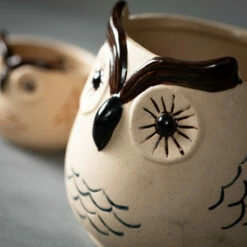 Flash Sale 🧨 Sullivans Kitschy Brown Owl Ceramic Planter - Set Of 2 🧨 -Sullivans Sales unnamed file 4181