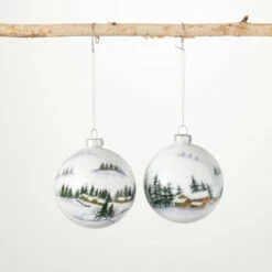 Top 10 😍 Sullivans Lodge Scene Ball Ornament - Set Of 2 👍