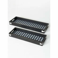 Cheap 😍 Sullivans Serving Tray - Set Of 2 - 24"L X8.5"W X2.5"H; 19.5"L X7"W X2"H 🌟