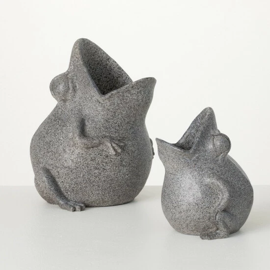 Outlet ๐ฅฐ Sullivans 9.25 In. And 13.25 In. Tongue-In-Cheek Frog Planters - Set Of 2; Gray ๐ 3 Outlet ๐ฅฐ Sullivans 9.25 In. And 13.25 In. Tongue-In-Cheek Frog Planters - Set Of 2; Gray ๐